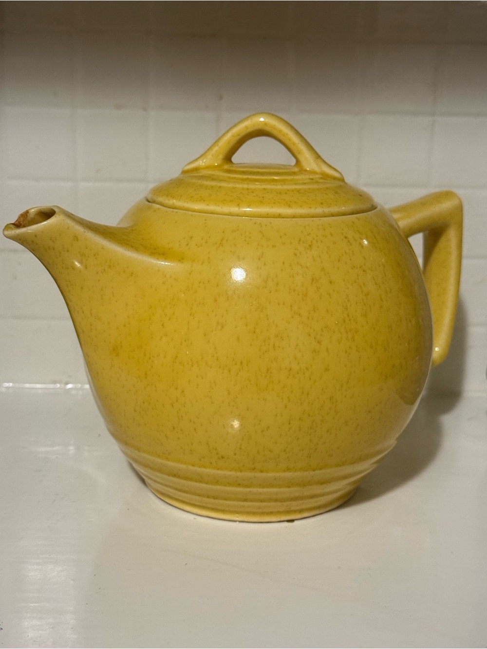 McCoy Mustard Yellow Ceramic Teapot